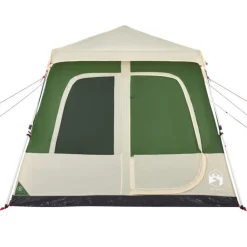 Tente familiale à dôme 8 personnes vert libération rapide
