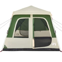 Tente familiale à dôme 8 personnes vert libération rapide