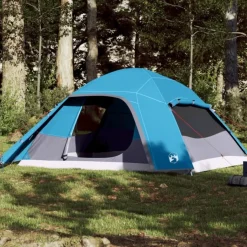 Tente familiale à dôme 6 personnes bleu imperméable