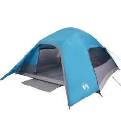 Tente familiale à dôme 6 personnes bleu imperméable