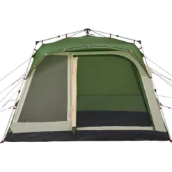 Tente familiale cabine 7 personnes vert dégagement rapide