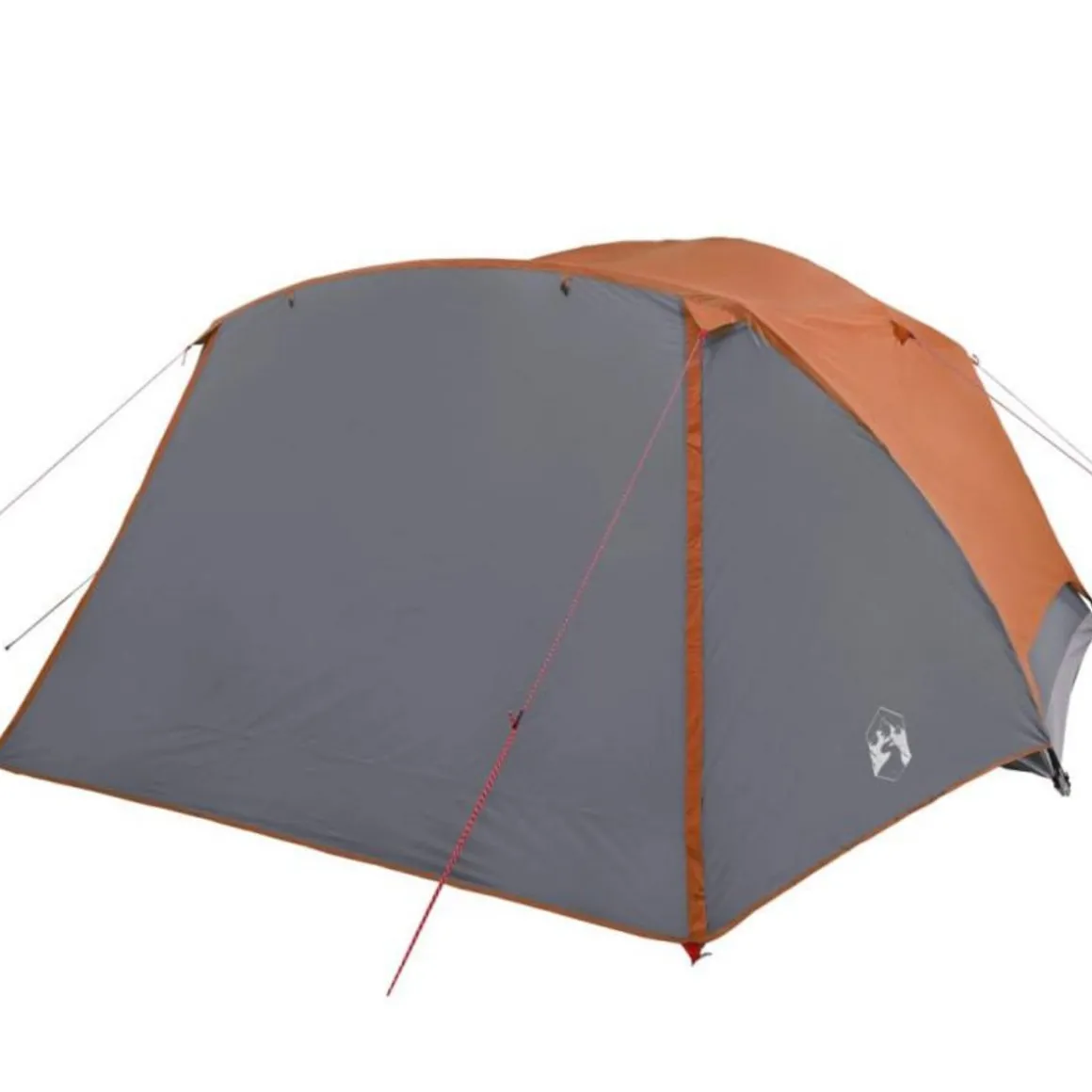 Tente familiale et porche 6 personnes gris orange imperméable
