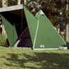 Tente familiale tipi 6 personnes vert imperméable