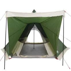 Tente familiale tipi 6 personnes vert imperméable
