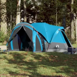 Tente familiale tipi 8 personnes bleu imperméable