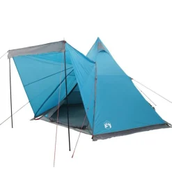 Tente familiale tipi 6 personnes bleu imperméable