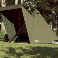 Tente familiale tipi 6 personnes vert olive imperméable