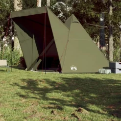 Tente familiale tipi 6 personnes vert olive imperméable