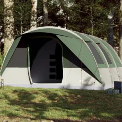 Tente familiale tunnel 7 personnes vert imperméable