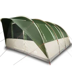 Tente familiale tunnel 7 personnes vert imperméable