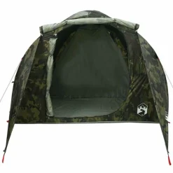 Tente familiale tunnel 6 personnes camouflage imperméable
