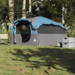 Tente familiale tunnel 6 personnes bleu imperméable
