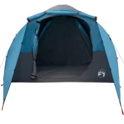 Tente familiale tunnel 6 personnes bleu imperméable