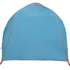 Tente familiale tunnel 6 personnes bleu imperméable
