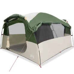 Tente familiale tunnel 6 personnes vert imperméable