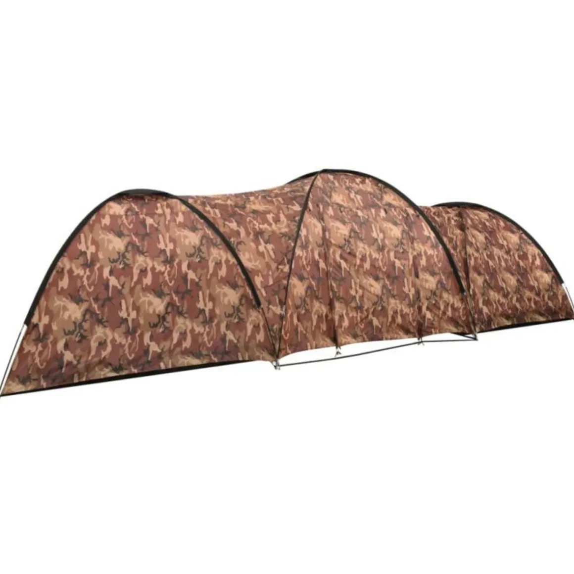 Tente igloo de camping 650x240x190 cm 8 personnes Camouflage