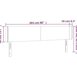 Tete de lit a LED Blanc 203x16x78/88 cm Similicuir