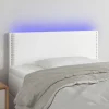Tete de lit a LED Blanc 100x5x78/88 cm Similicuir