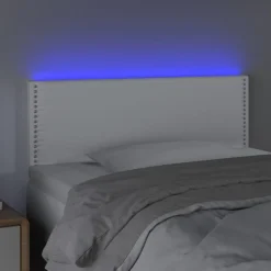 Tete de lit a LED Blanc 100x5x78/88 cm Similicuir