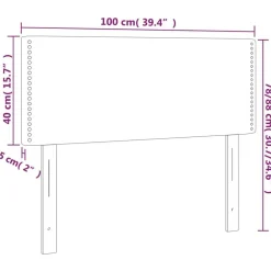 Tete de lit a LED Blanc 100x5x78/88 cm Similicuir