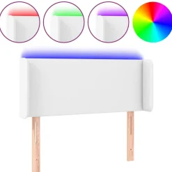 Tete de lit a LED Blanc 103x16x78/88 cm Similicuir