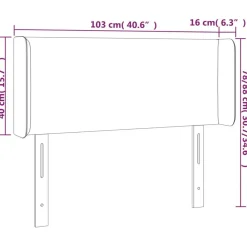 Tete de lit a LED Blanc 103x16x78/88 cm Similicuir
