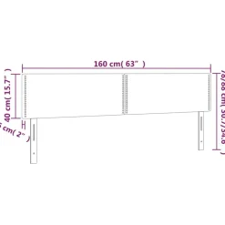 Tete de lit a LED Blanc 160x5x78/88 cm Similicuir