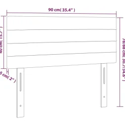 Tete de lit a LED Bleu fonce 90x5x78/88 cm Velours