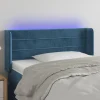 Tete de lit a LED Bleu fonce 83x16x78/88 cm Velours