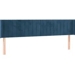 Tete de lit a LED Bleu fonce 203x16x78/88 cm Velours