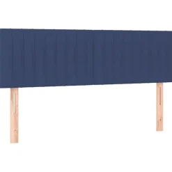 Tete de lit a LED Bleu 144x5x78/88 cm Tissu