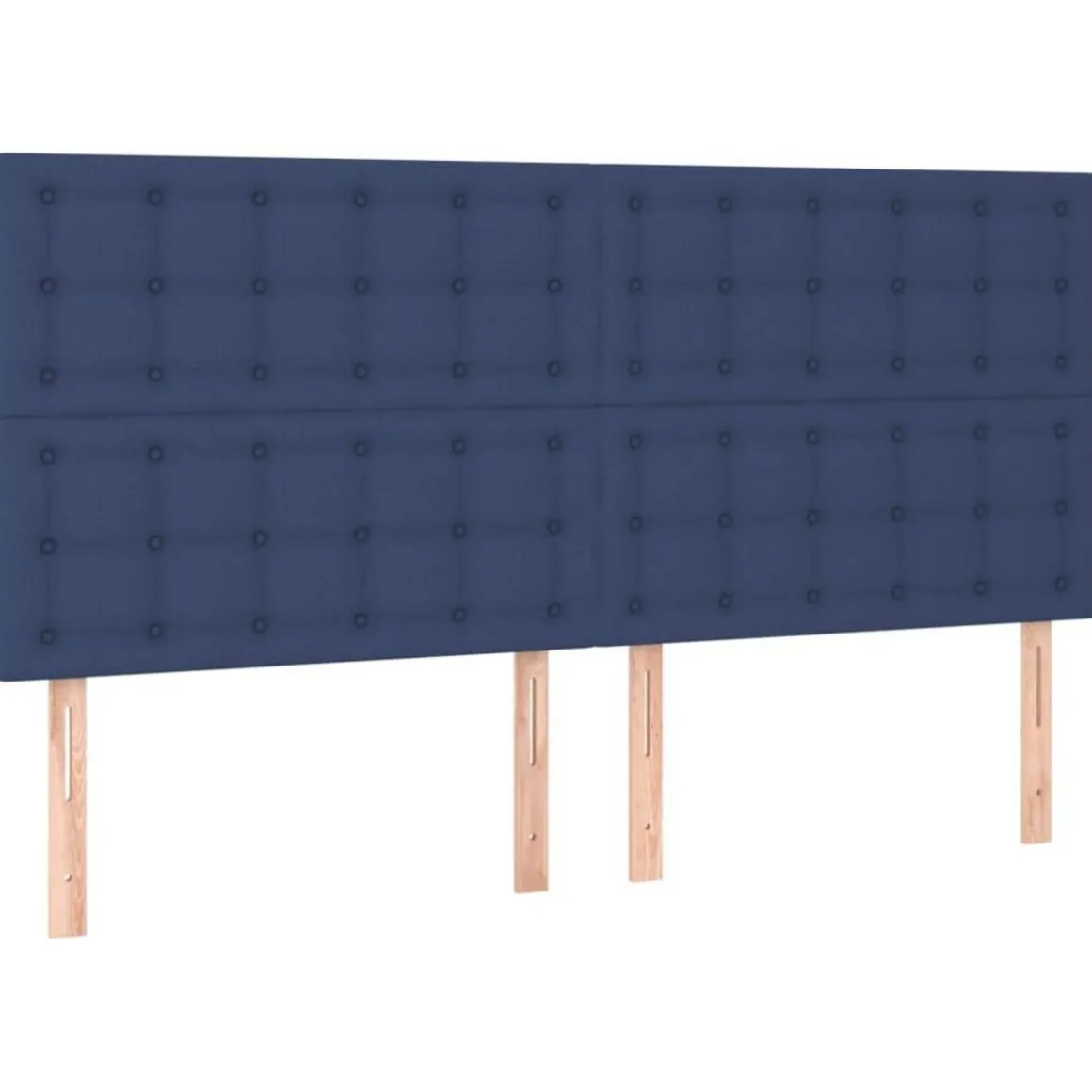 Tete de lit a LED Bleu 160x5x118/128 cm Tissu