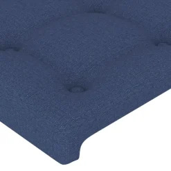 Tete de lit a LED Bleu 160x5x118/128 cm Tissu