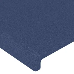 Tete de lit a LED Bleu 203x16x118/128 cm Tissu