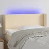 Tete de lit a LED Creme 83x16x78/88 cm Tissu
