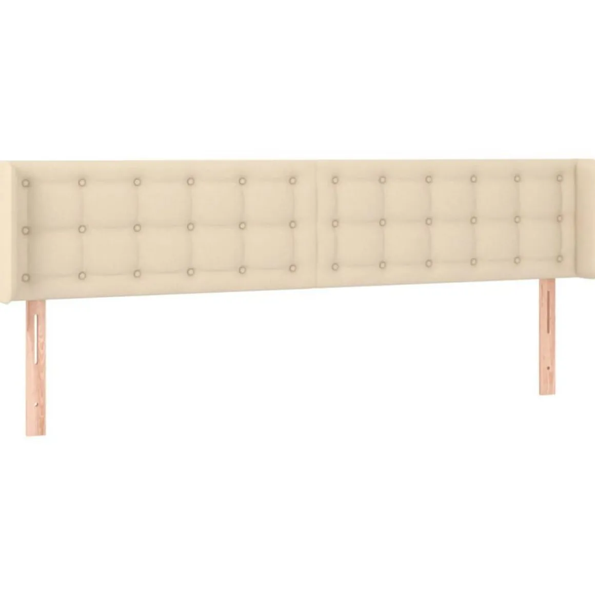 Tete de lit a LED Creme 183x16x78/88 cm Tissu