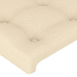 Tete de lit a LED Creme 183x16x78/88 cm Tissu