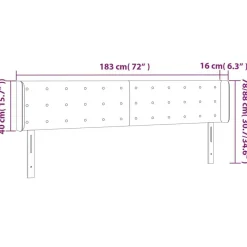 Tete de lit a LED Creme 183x16x78/88 cm Tissu
