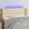 Tete de lit a LED Creme 103x16x78/88 cm Tissu