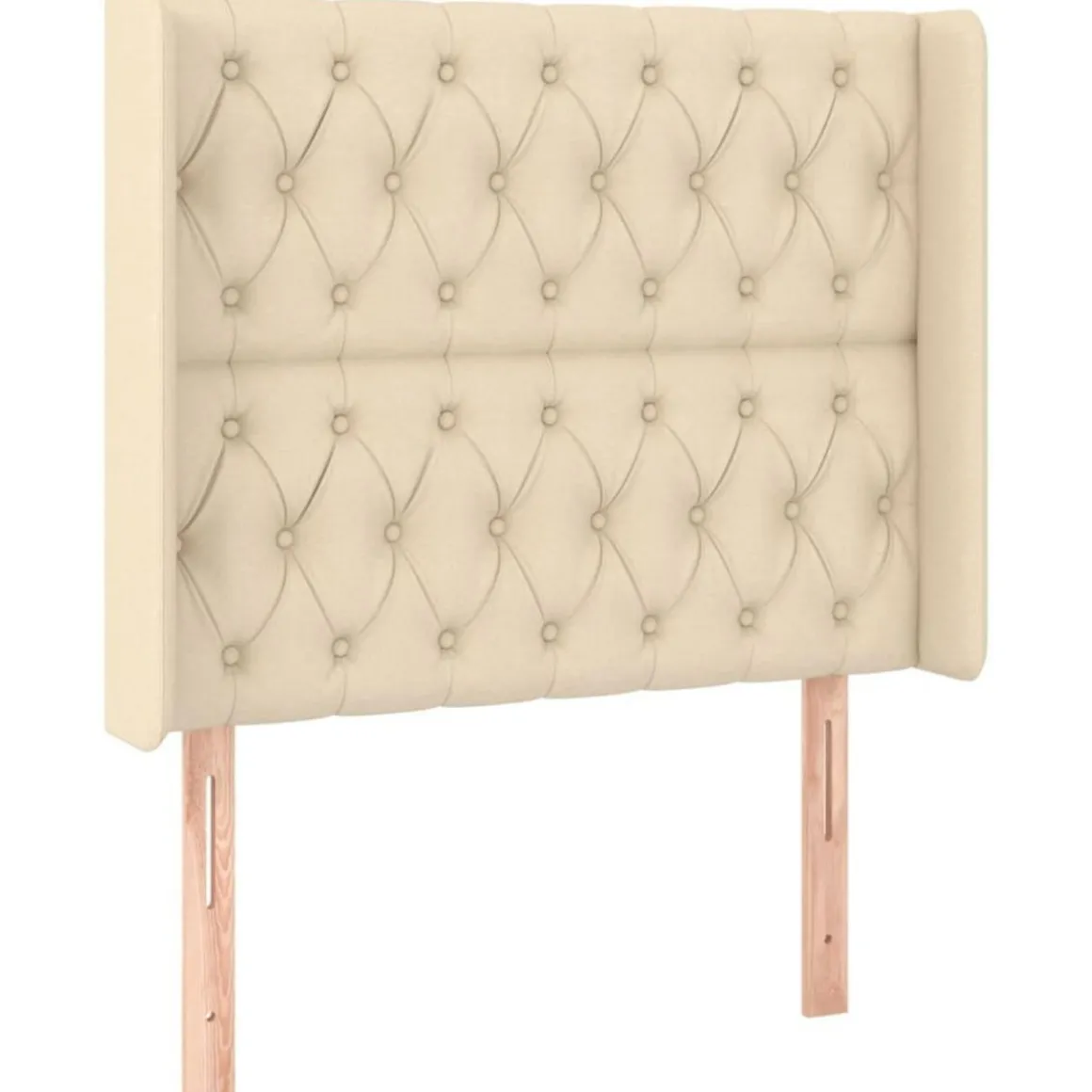 Tete de lit a LED Creme 103x16x118/128 cm Tissu