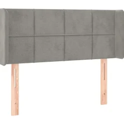 Tete de lit a LED Gris clair 83x16x78/88 cm Velours