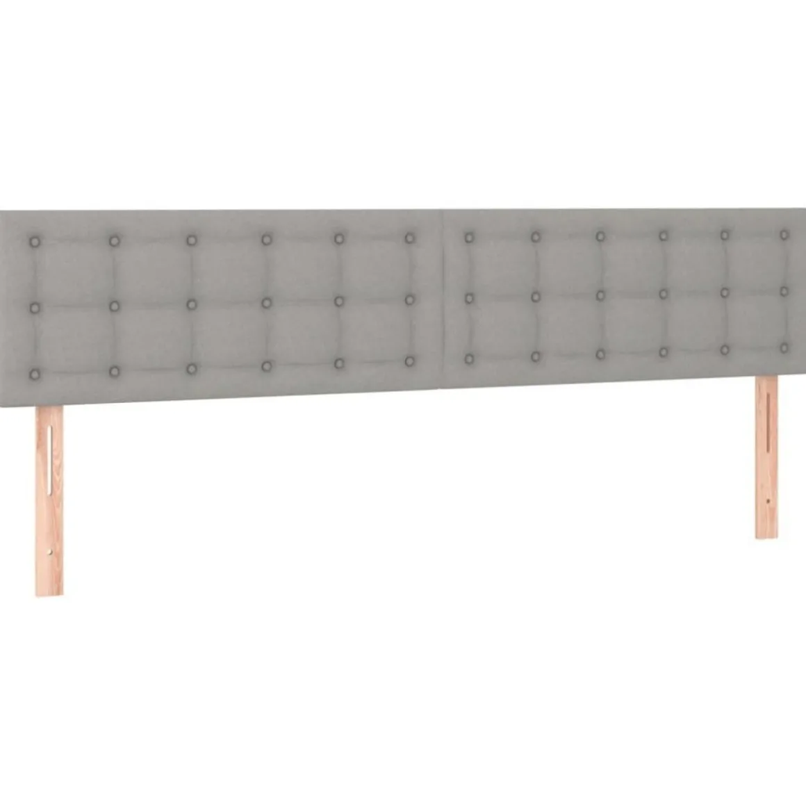 Tete de lit a LED Gris clair 200x5x78/88 cm Tissu