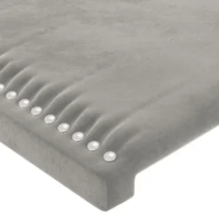 Tete de lit a LED Gris clair 183x16x78/88 cm Velours