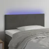 Tete de lit a LED Gris fonce 100x5x78/88 cm Velours