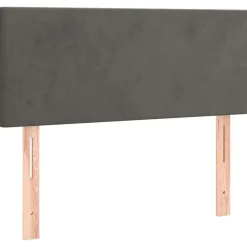 Tete de lit a LED Gris fonce 100x5x78/88 cm Velours