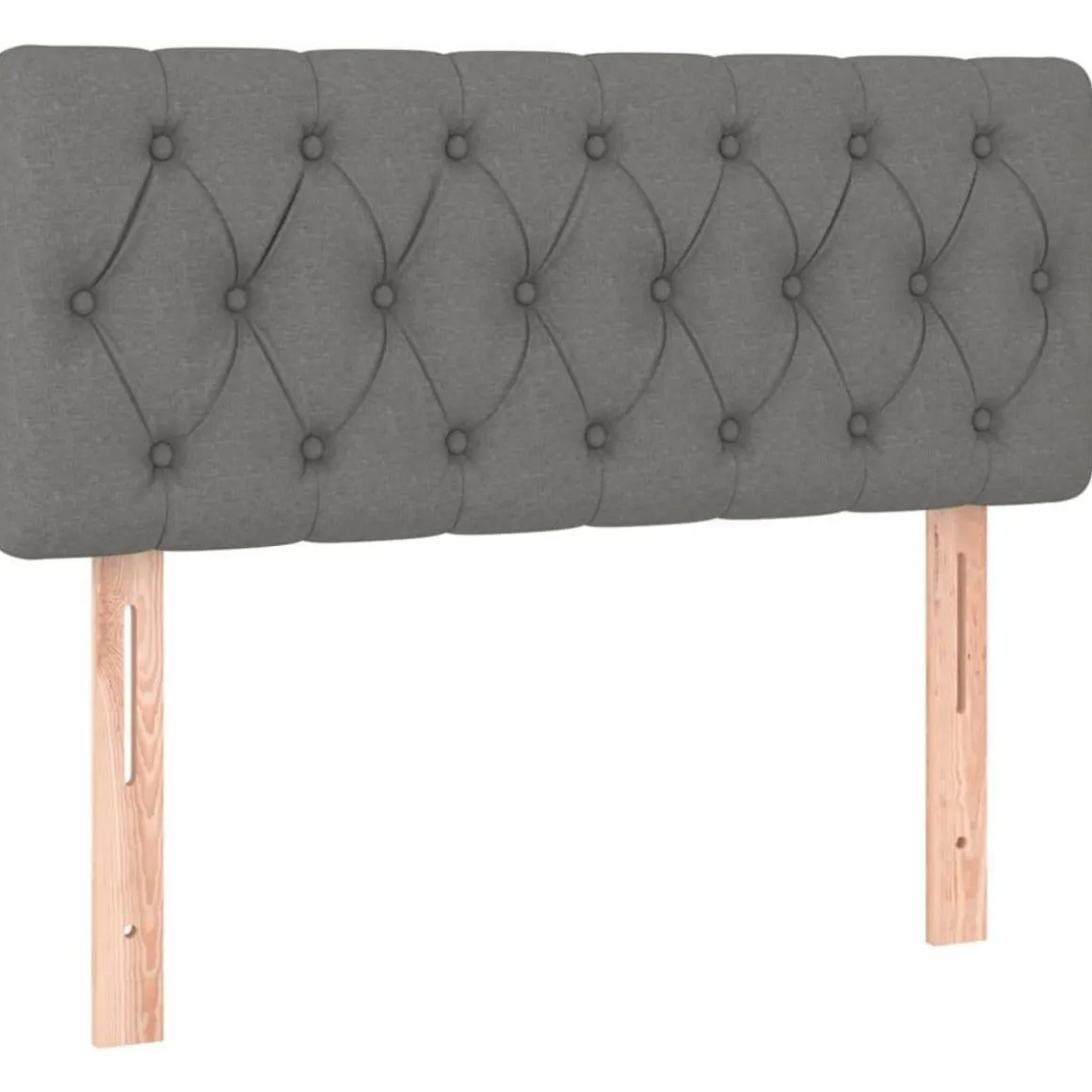 Tete de lit a LED Gris fonce 90x7x78/88 cm Tissu