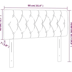 Tete de lit a LED Gris fonce 90x7x78/88 cm Tissu
