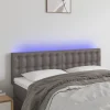 Tete de lit a LED Gris 144x5x78/88 cm Similicuir