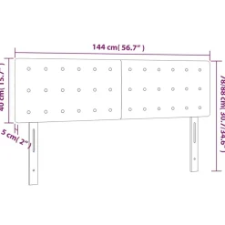Tete de lit a LED Gris 144x5x78/88 cm Similicuir