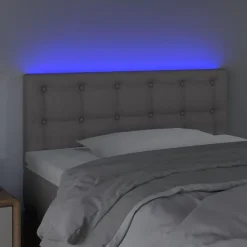 Tete de lit a LED Gris 100x5x78/88 cm Similicuir